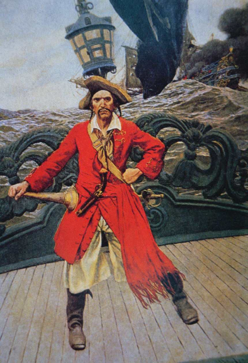 A Pirate Chief (colour litho) بواسطة هوارد (بعد) بايل