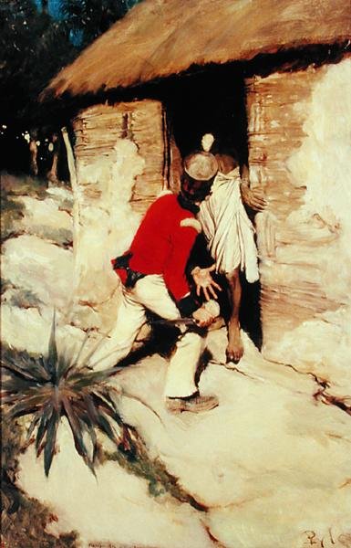 "إذا قابلتك هنا مرة أخرى ، فستحتاج إلى شخص ما ليخيطك" ، من "Sinbad in Burrator" من تأليف Arthur Quiller-Couch (1863-1944) ، المنشور في مجلة Scribner
