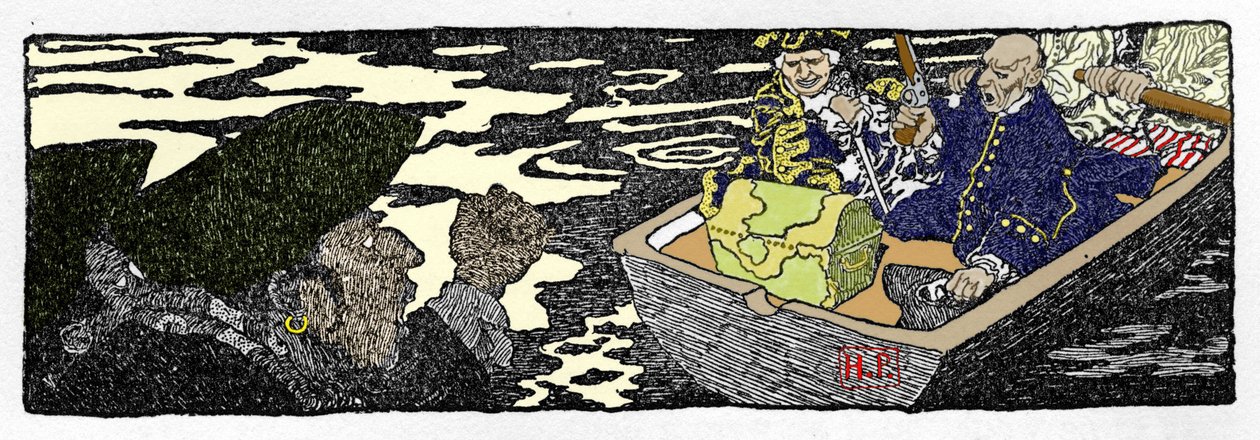 Le Pirate Jack Ballister "" قصة ثروات جاك باليستر "" في "كتاب القراصنة القراصنة والمارونرز في الأسبانية الرئيسية" "، إلوستري بار هوارد بايل (1853-1911) ، رسام أمريكي بواسطة هوارد بايل