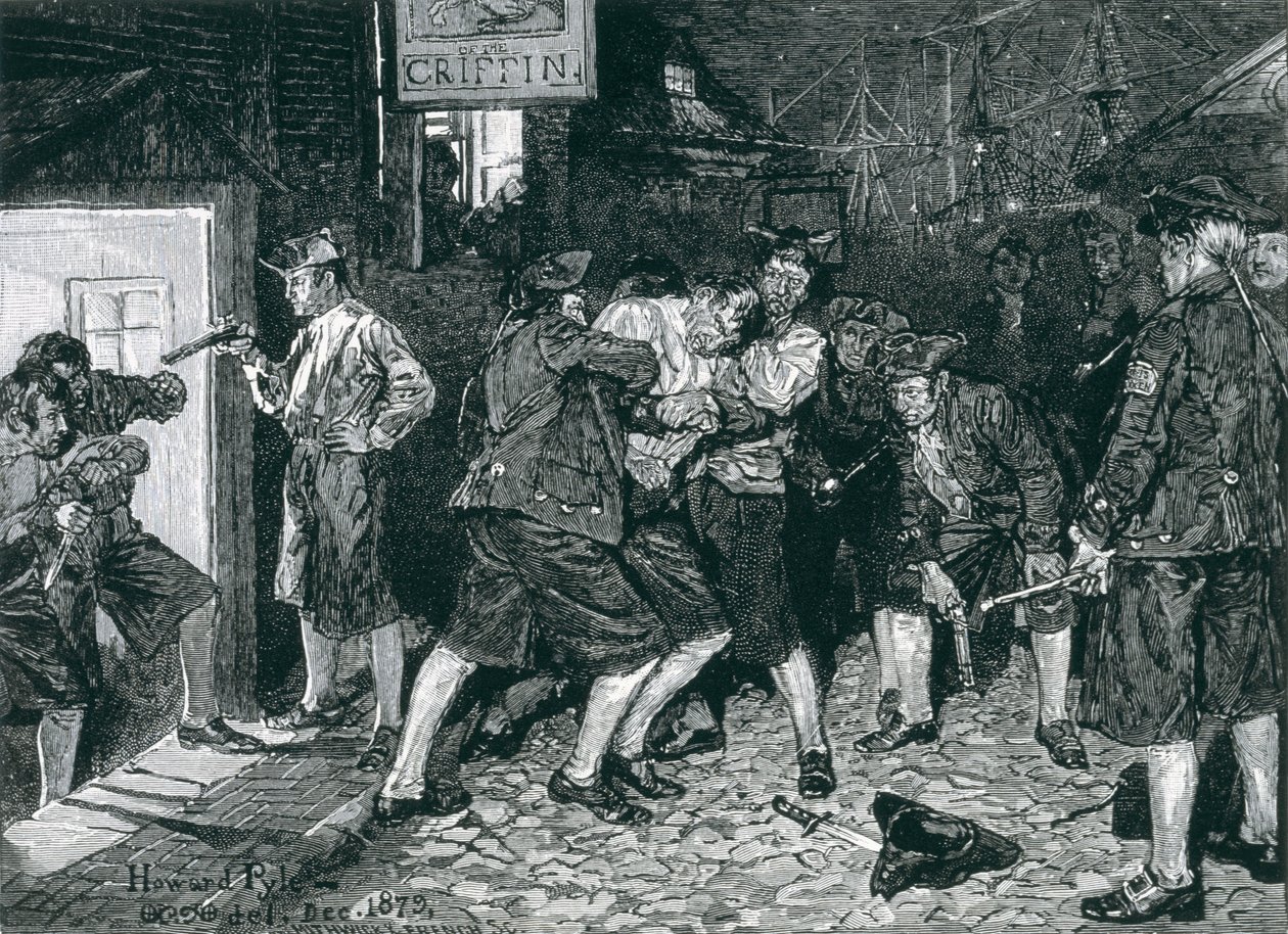 عصابة الصحافة في نيويورك ، من مجلة هاربر ، 1882 بواسطة هوارد بايل