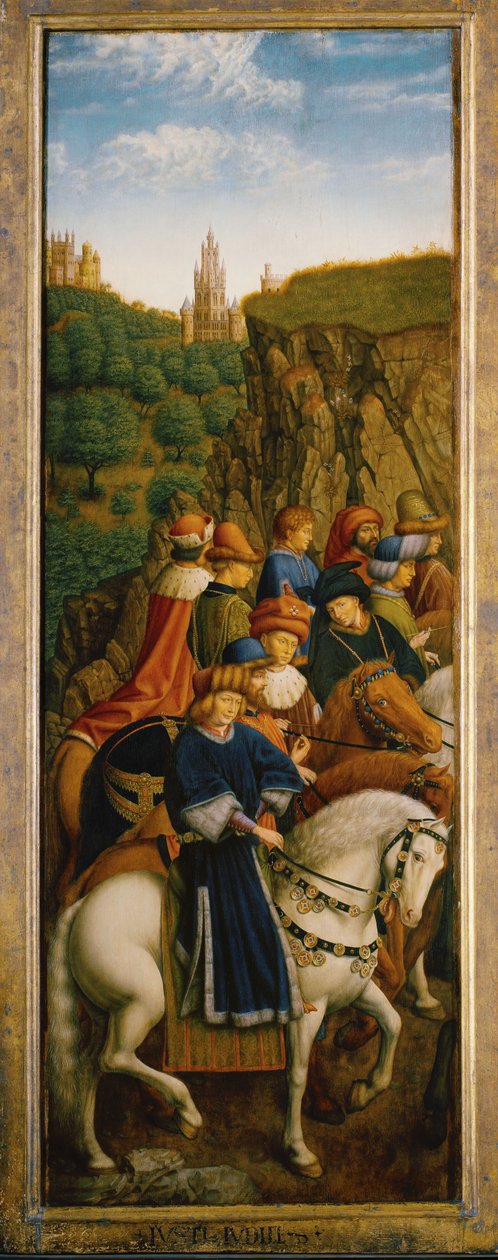 The Just Judges ، اللوحة اليسرى السفلية من Ghent Altarpiece بواسطة هوبير وجان فان (1390 1441) (بعد) إيك