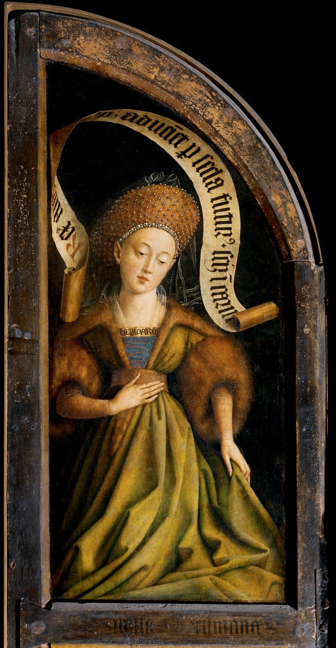 Cumaean Sibyl ، من الجزء الخارجي للجناح الأيمن من Ghent Altarpiece بواسطة Hubert & Jan van (1390 1441) Eyck