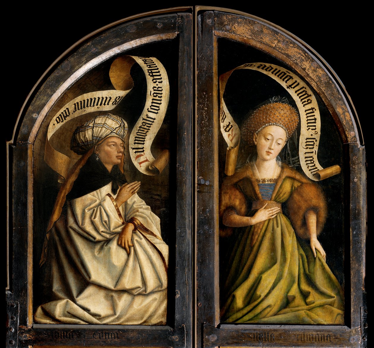 العرافة Erythraean و Cumaean Sibyl ، من الجزء الخارجي للجناح الأيسر لـ Ghent Altarpiece بواسطة Hubert & Jan van (1390 1441) Eyck