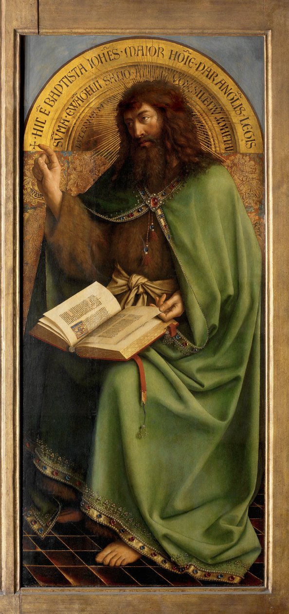 يوحنا المعمدان ، تفاصيل من Ghent Altarpiece بواسطة Hubert & Jan van (1390 1441) Eyck
