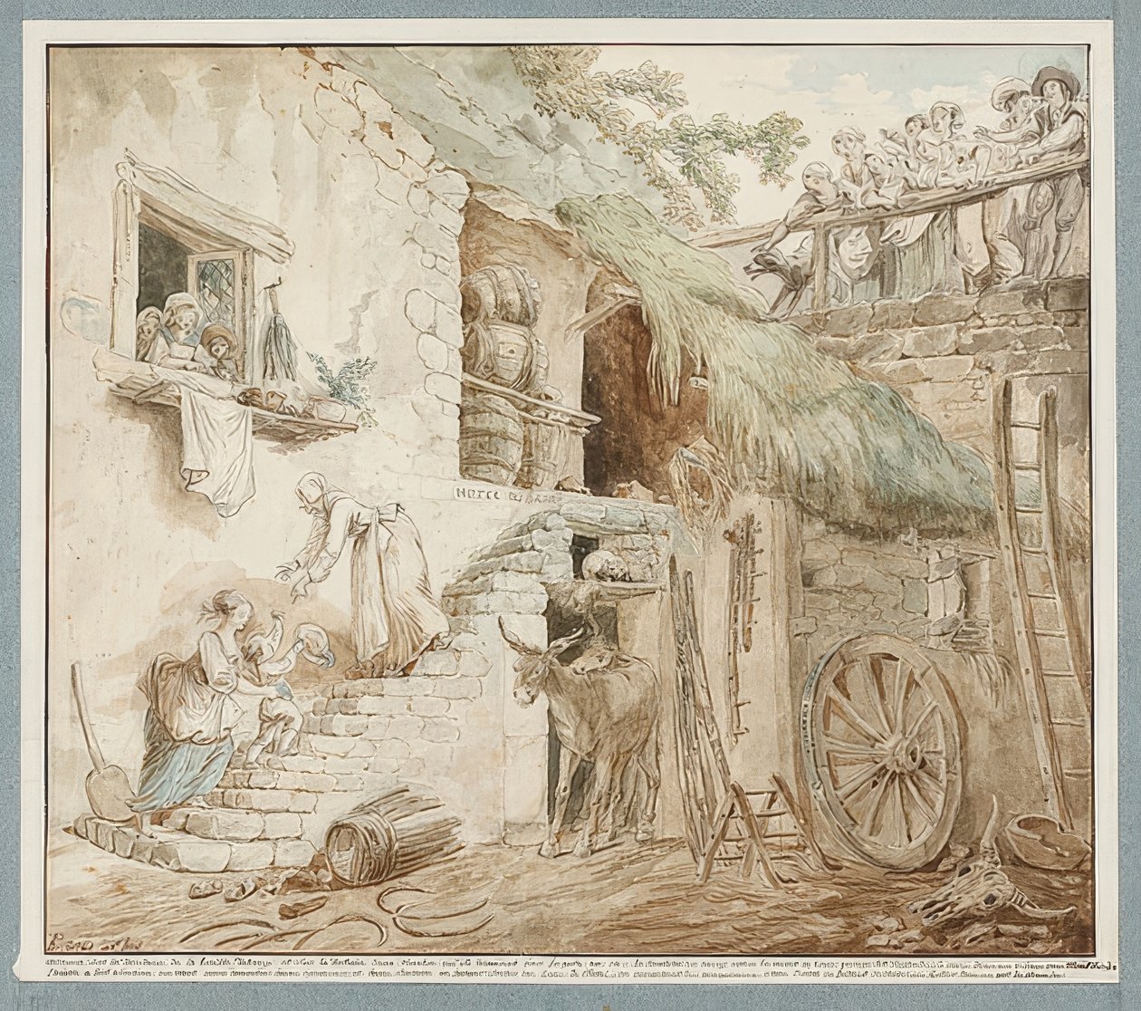 رمزية انحدار عائلة دو باري. حوالي 1774-1775 بواسطة هوبير روبرت
