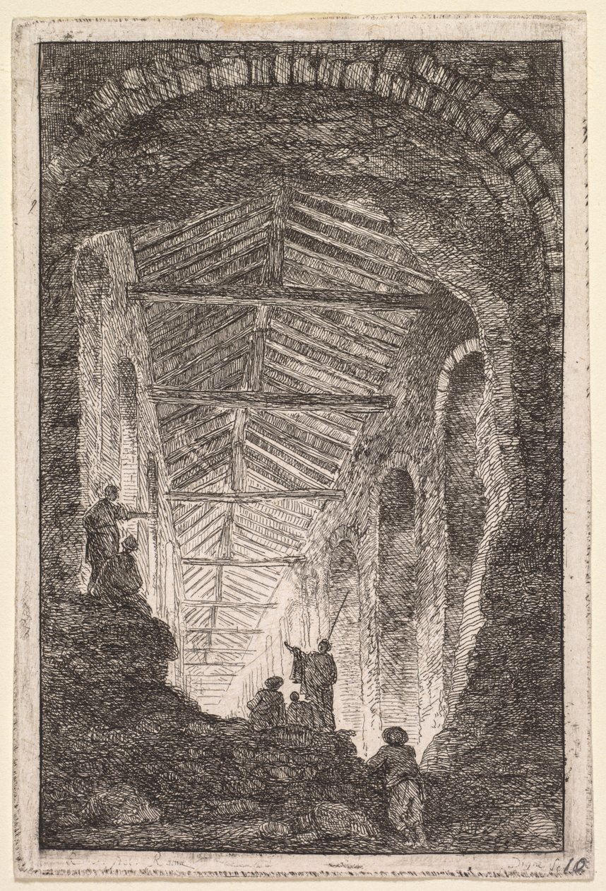 أمسيات في روما: المعرض العتيق ، 1763-1764. بواسطة هوبير روبرت