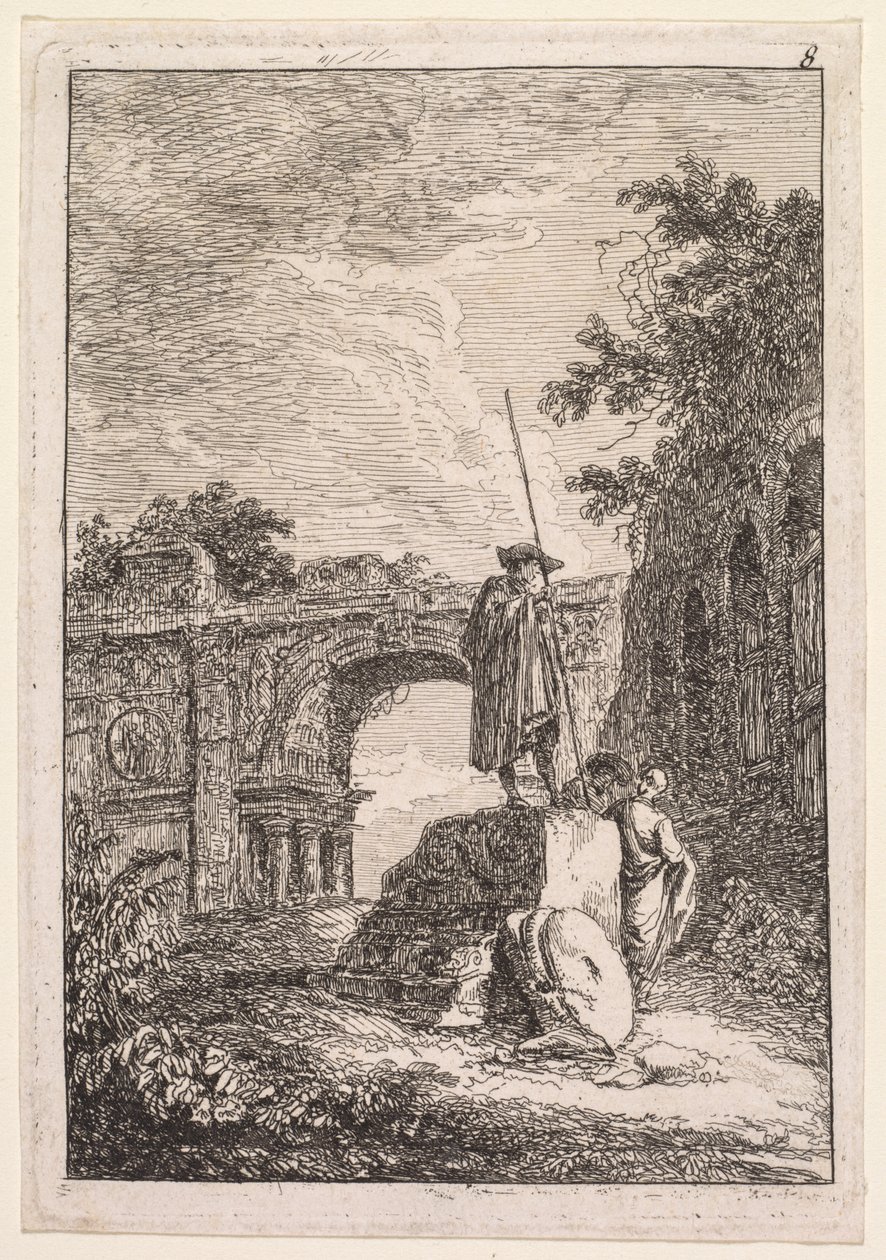 أمسيات روما: LArc de triomphe ، 1763-1764. بواسطة هوبير روبرت