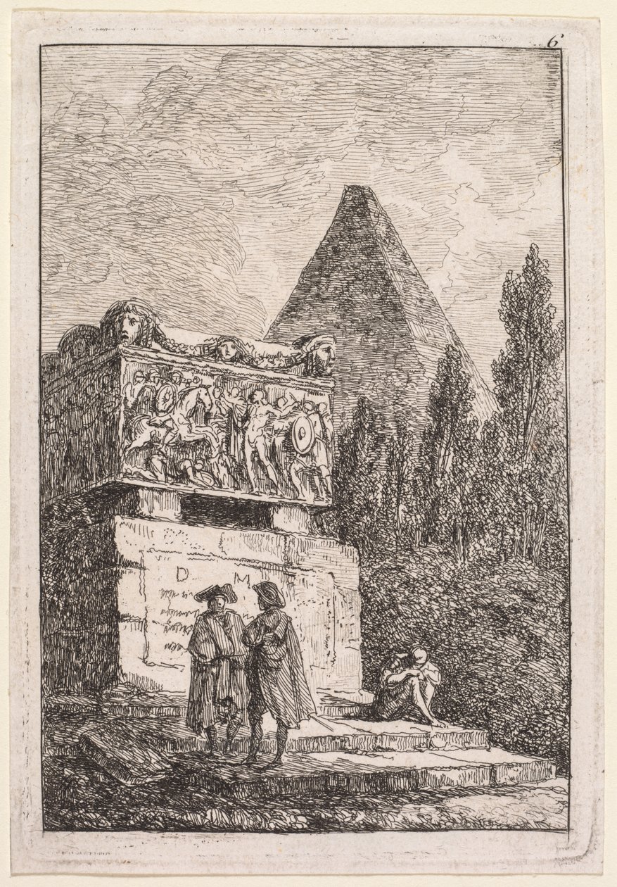 أمسيات روما: التابوت ، 1763-1764. بواسطة هوبير روبرت