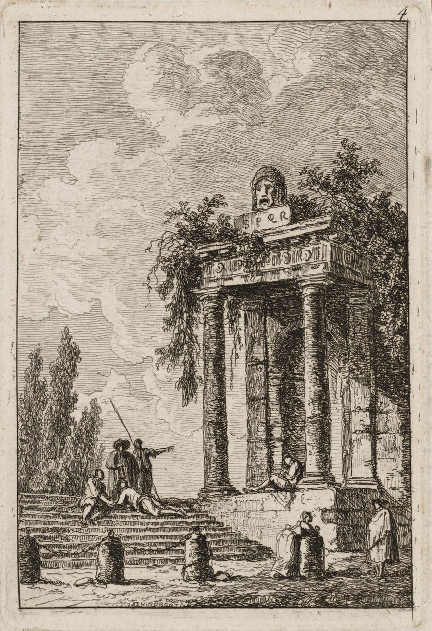 اللوحة الرابعة من أمسيات روما ، 1763-1764 بواسطة هوبير روبرت