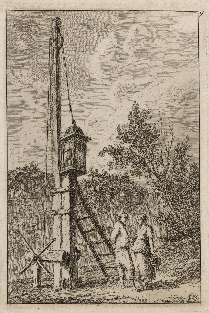 اللوحة التاسعة من أمسيات روما ، 1763-1764 بواسطة هوبير روبرت