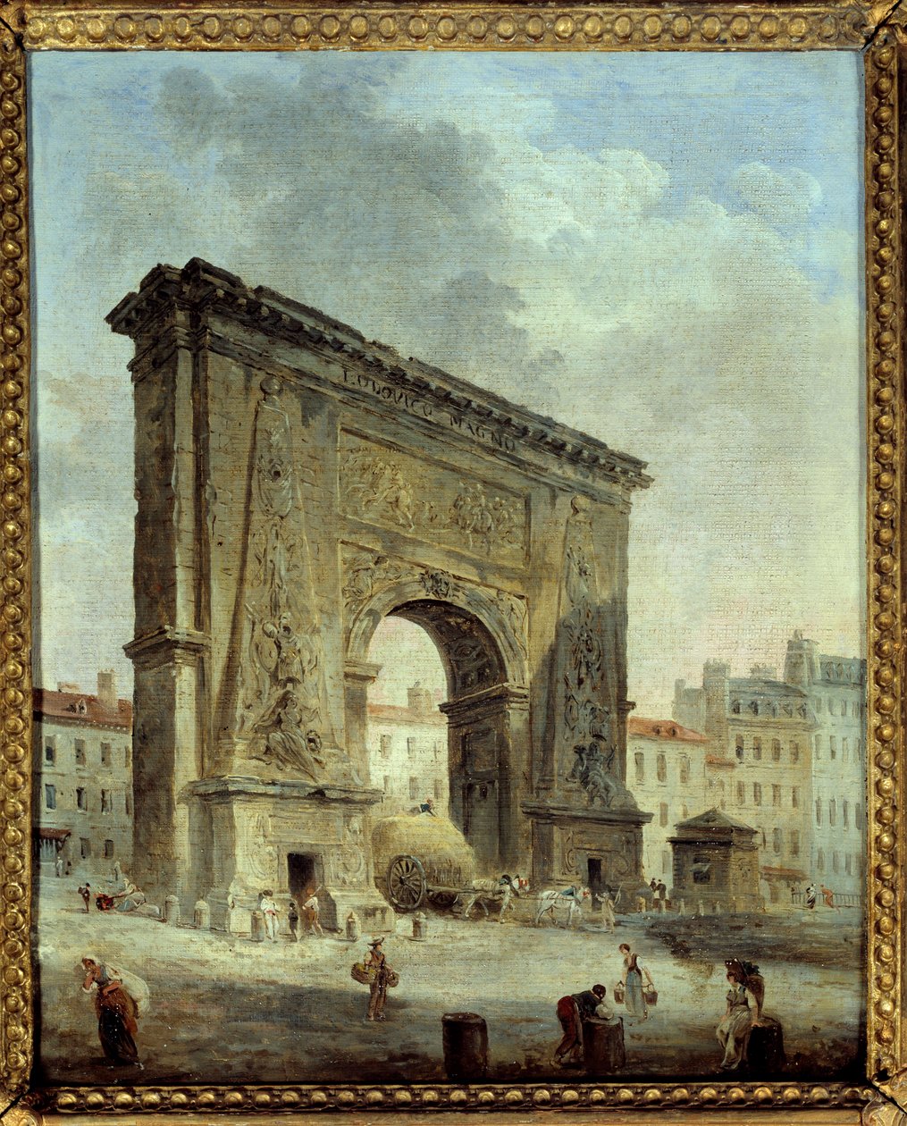 Porte Saint Denis (منظر لمدينة باريس). لوحة من قبل روبرت روبرت (1733-1808) بواسطة هوبير روبرت