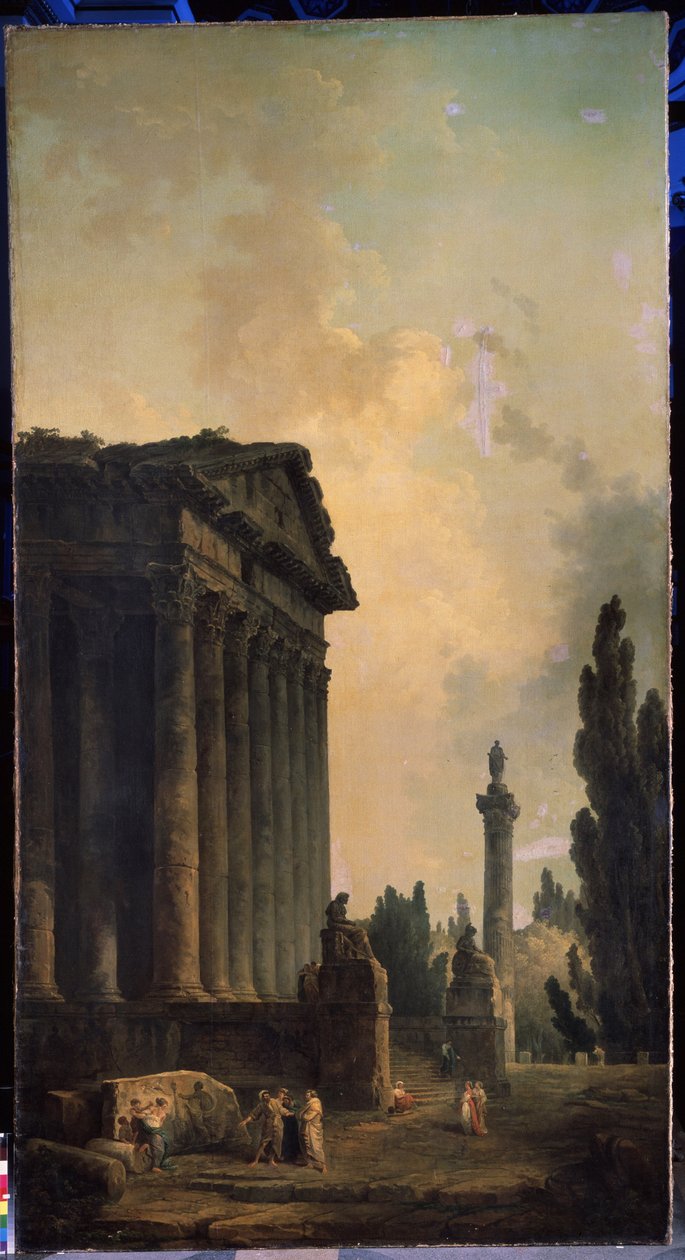 أثار. لوحة لهوبير روبرت (1733-1808) ، زيت على قماش بواسطة هوبير روبرت
