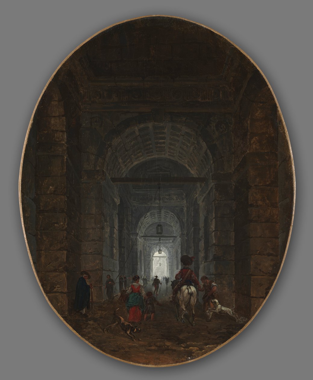 مغارة بوسيليبو ، ج. 1769. بواسطة هوبير روبرت