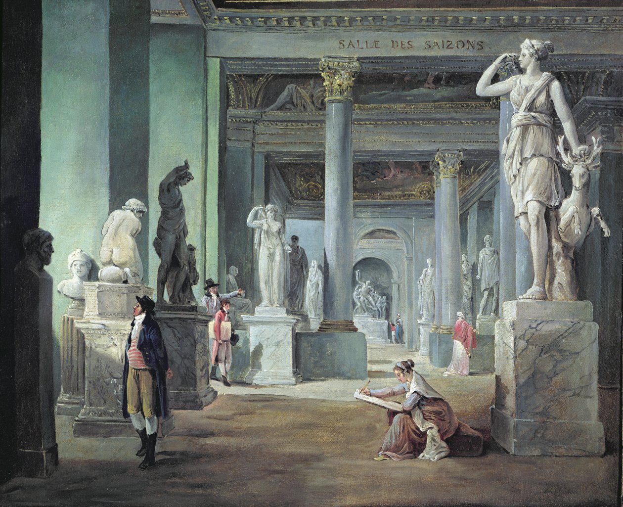 ال Salle des Saisons في متحف اللوفر ، حوالي عام 1802 (زيت على قماش) بواسطة هوبير روبرت