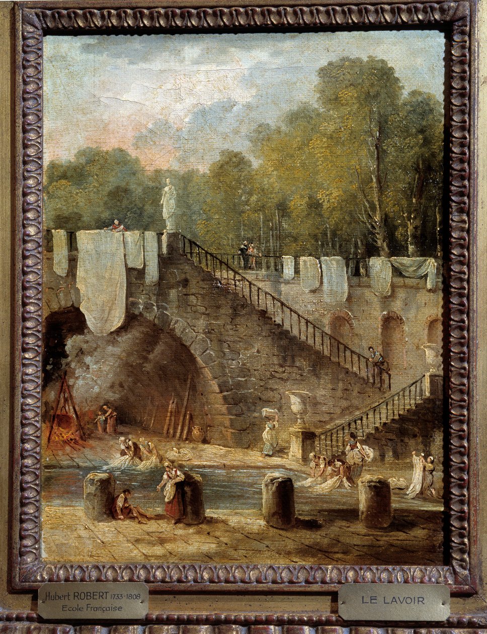 لوحة الغسل التي رسمها هوبرت روبرت (1733-1808) أورليانز. بواسطة هوبير روبرت