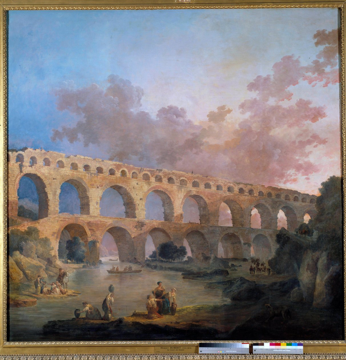 منظر لجسر دو جارد رسم هوبرت روبرت (1733-1808) شمس القرن الثامن عشر. 2،42x2،42 م - منظر لبونت دو جارد (فرنسا). اللوحة التي رسمها هوبرت روبرت (1733-1808) بواسطة هوبير روبرت