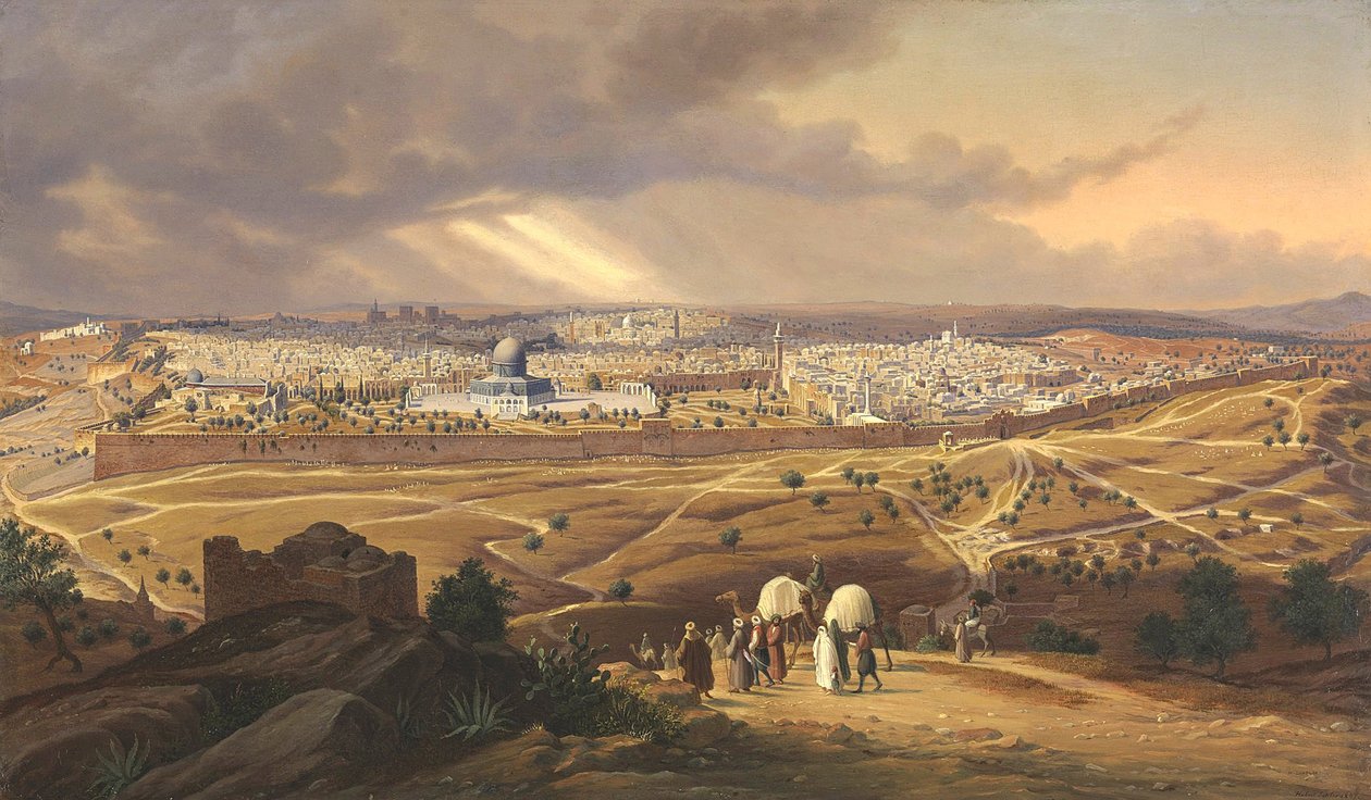 منظر القدس ، 1847 بواسطة هوبير ساتلر