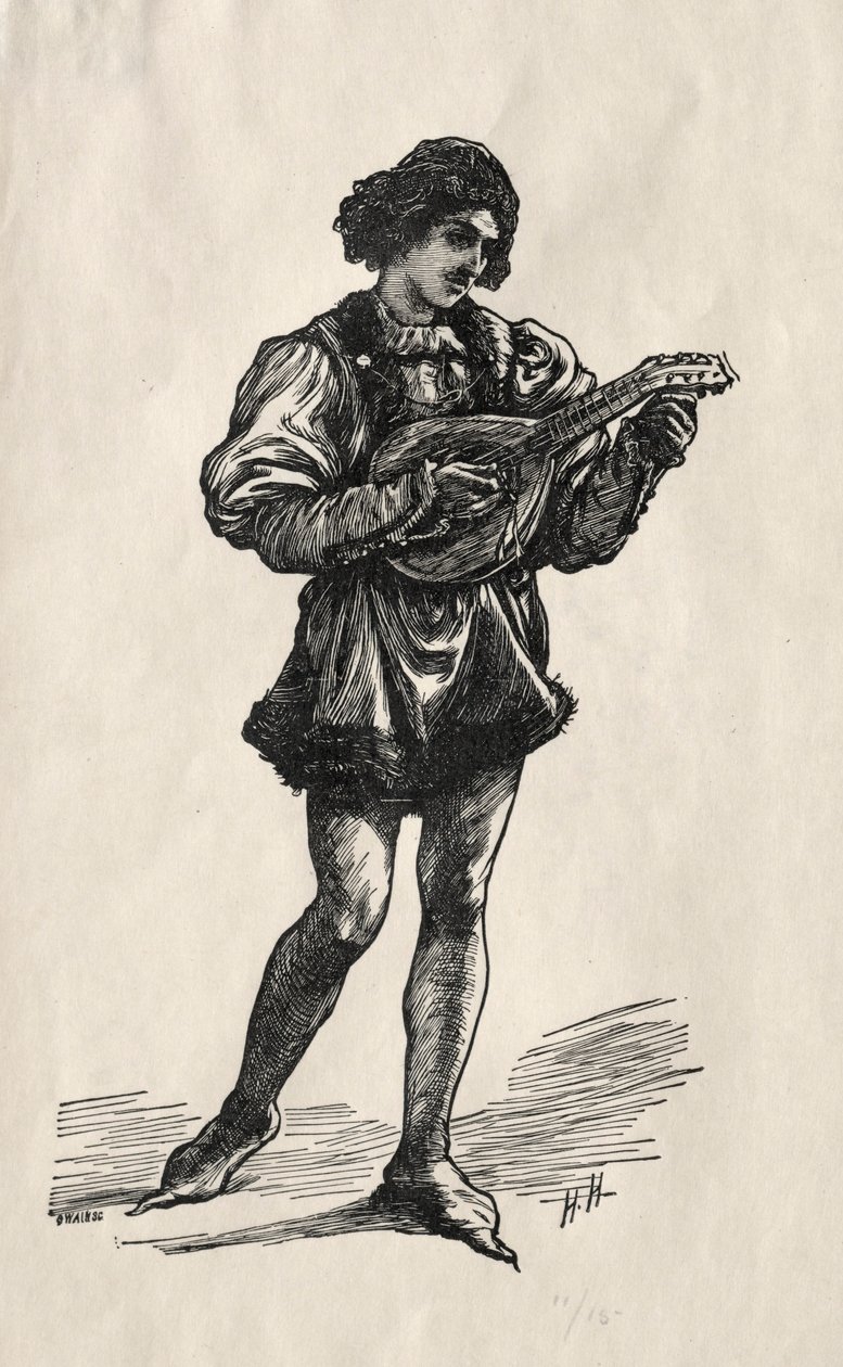 تروبادور. بواسطة Hubert von Herkomer