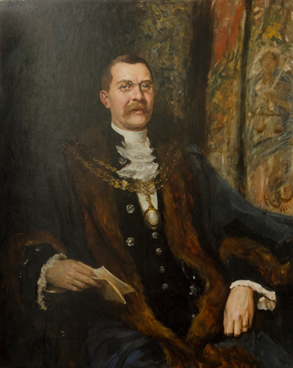 عضو مجلس محلي السير جورج هوسي ، 1901 بواسطة Hubert von Herkomer