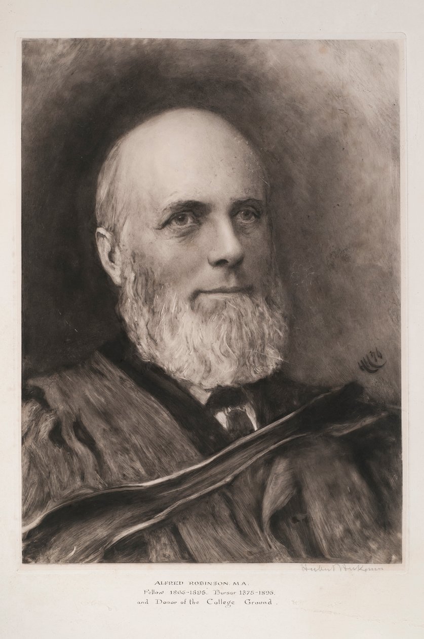 ألفريد روبنسون ، 1896 (طباعة أحادية اللون) بواسطة Hubert von Herkomer