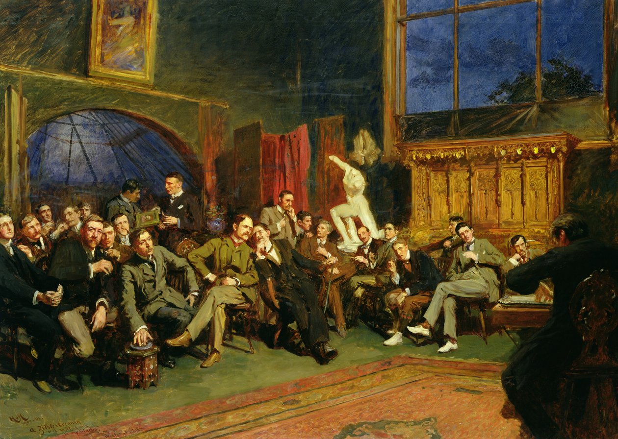 أمسية في الأستوديو مع طلابي 1886 بواسطة Hubert von Herkomer