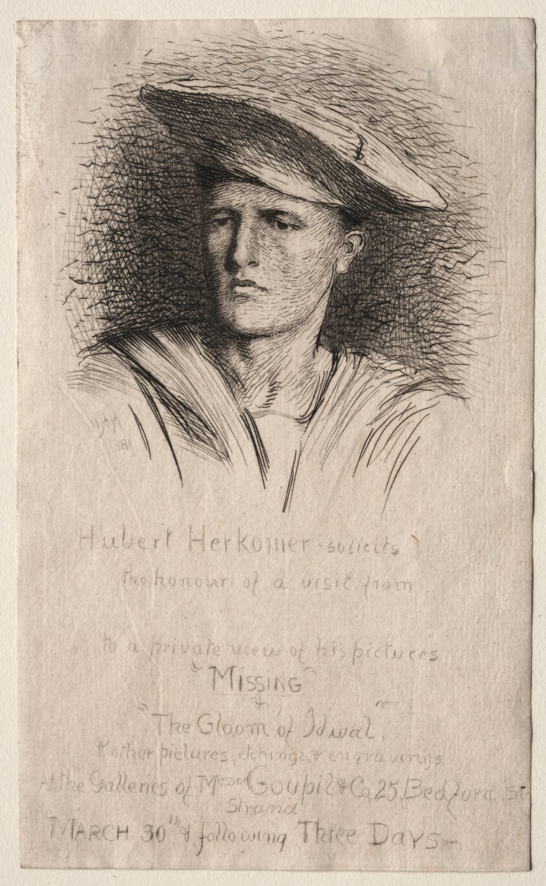 رأس شاب بواسطة Hubert von Herkomer
