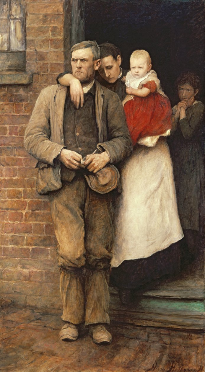 على الإضراب ، ج 1891 بواسطة Hubert von Herkomer