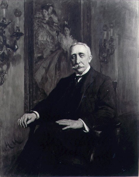 صورة للسير كارل ماير (1851-1922) حوالي عام 1910 (زيت على قماش) بواسطة Hubert von Herkomer