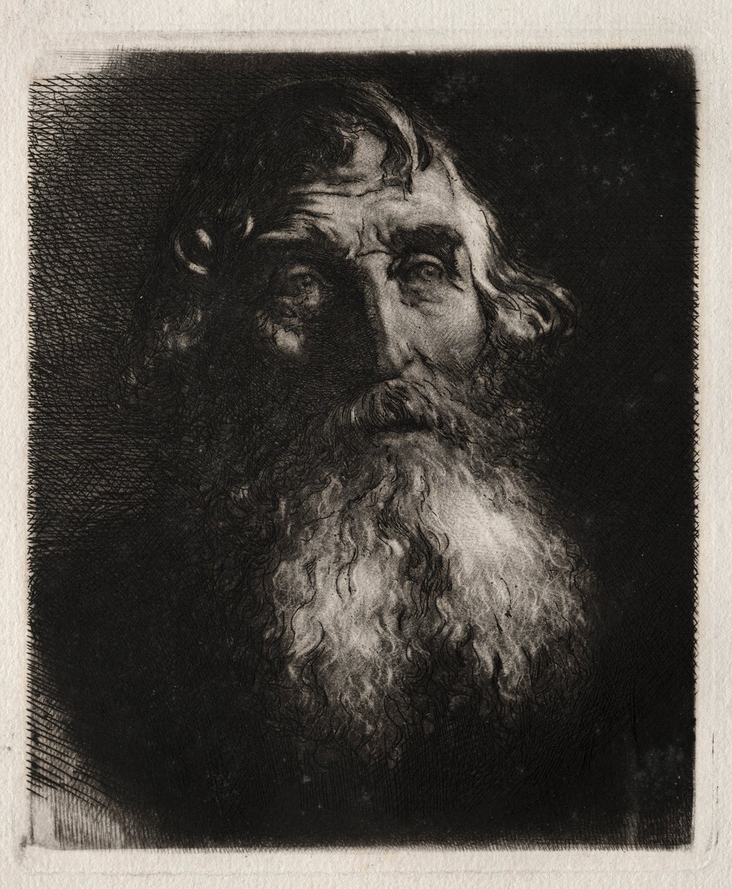 دراسة رأس ماندز القديم. بواسطة Hubert von Herkomer