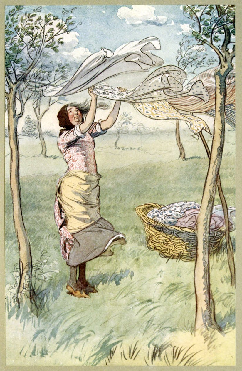 أنا أغسل ، أعصر .. وأقوم بكل شيء بنفسي ، من حانة Merry Wives of Windsor. 1910 بواسطة هيو طومسون