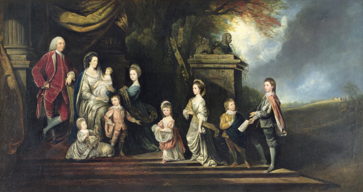 يوحنا الثاني إيرل إيغمونت (1711-1770) وعائلته ، حوالي 1770 بواسطة هيو بارون