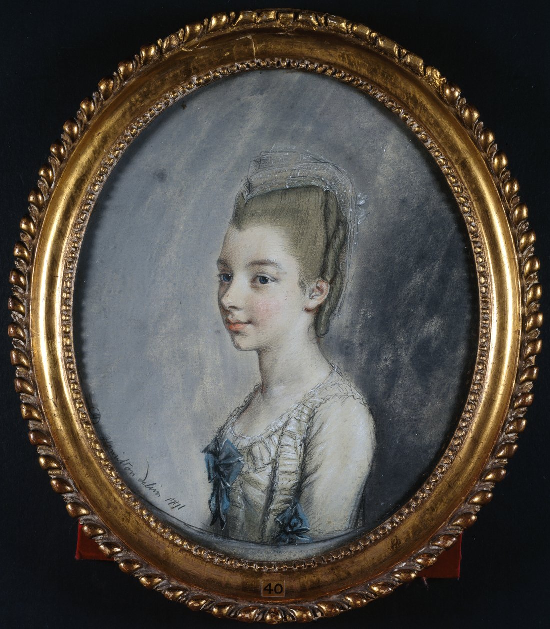 Portrait of Georgiana Spencer, later Duchess of Devonshire بواسطة هيو دوجلاس هاملتون
