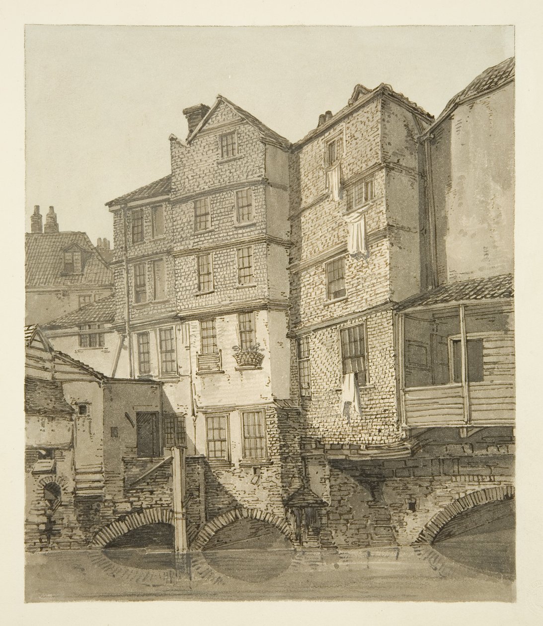 The Frome ، باتجاه المنبع نحو جسر الكريسماس ، 1823 بواسطة هيو أونيل