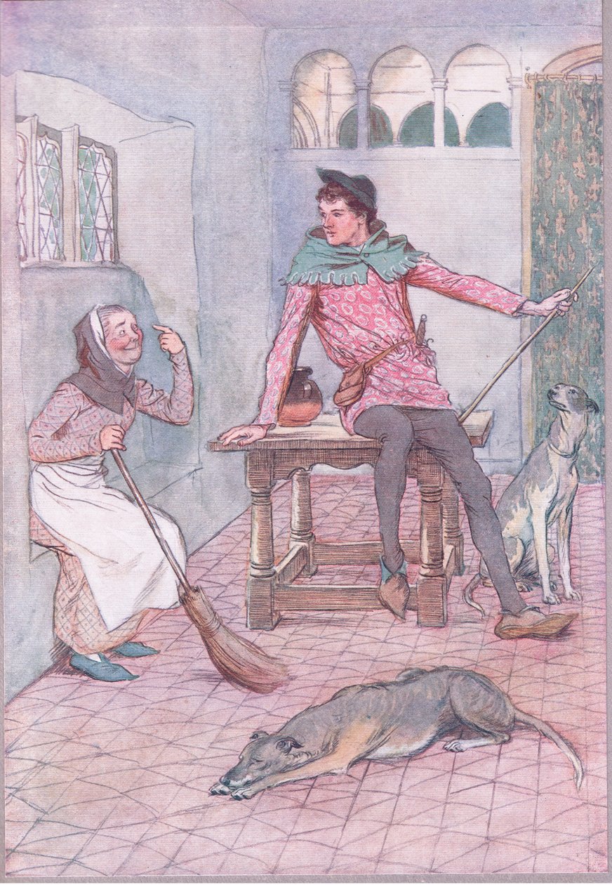 لم تكن عبادتك تريد فوق عينك ؟، توضيح من The Merry Wives of Windsor ، 1910 بواسطة هيو طومسون