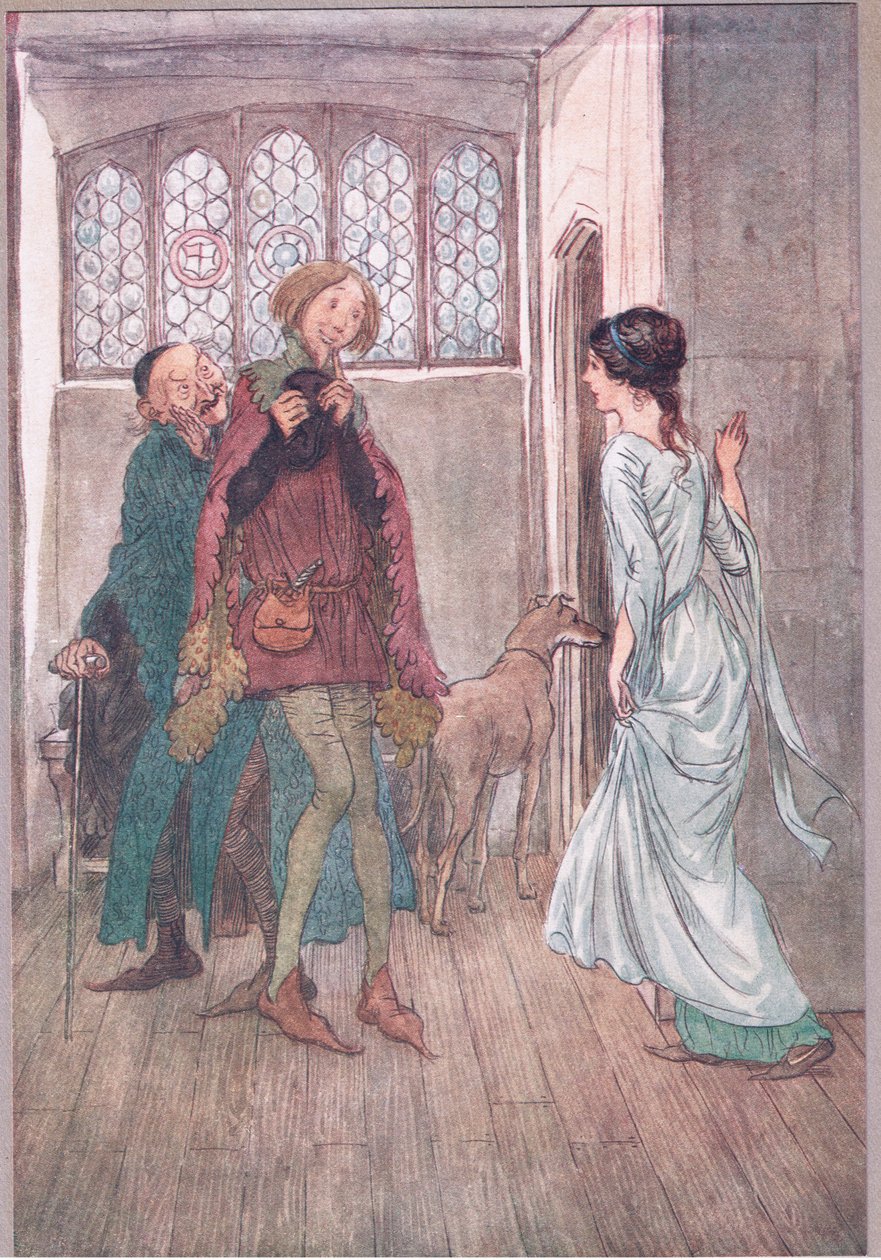 كان لي والد آنسة آن: يمكن لعمي أن يقول لك دعابات جيدة له ، صورة توضيحية من The Merry Wives of Windsor ، 1910 بواسطة هيو طومسون