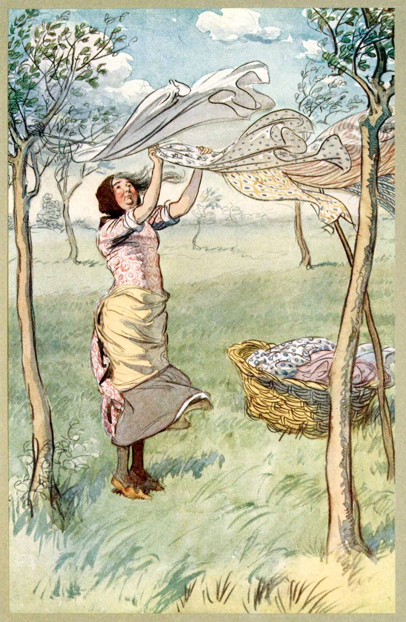 أغتسل وأعصر .. وأفعل كل شيء بنفسي ، من حانة The Merry Wives of Windsor. 1910. بواسطة هيو طومسون