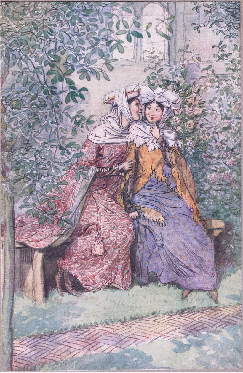 دعونا نتشاور معًا ضد هذا الفارس الدهني ، التوضيح من Merry Wives of Windsor ، 1910 بواسطة هيو طومسون