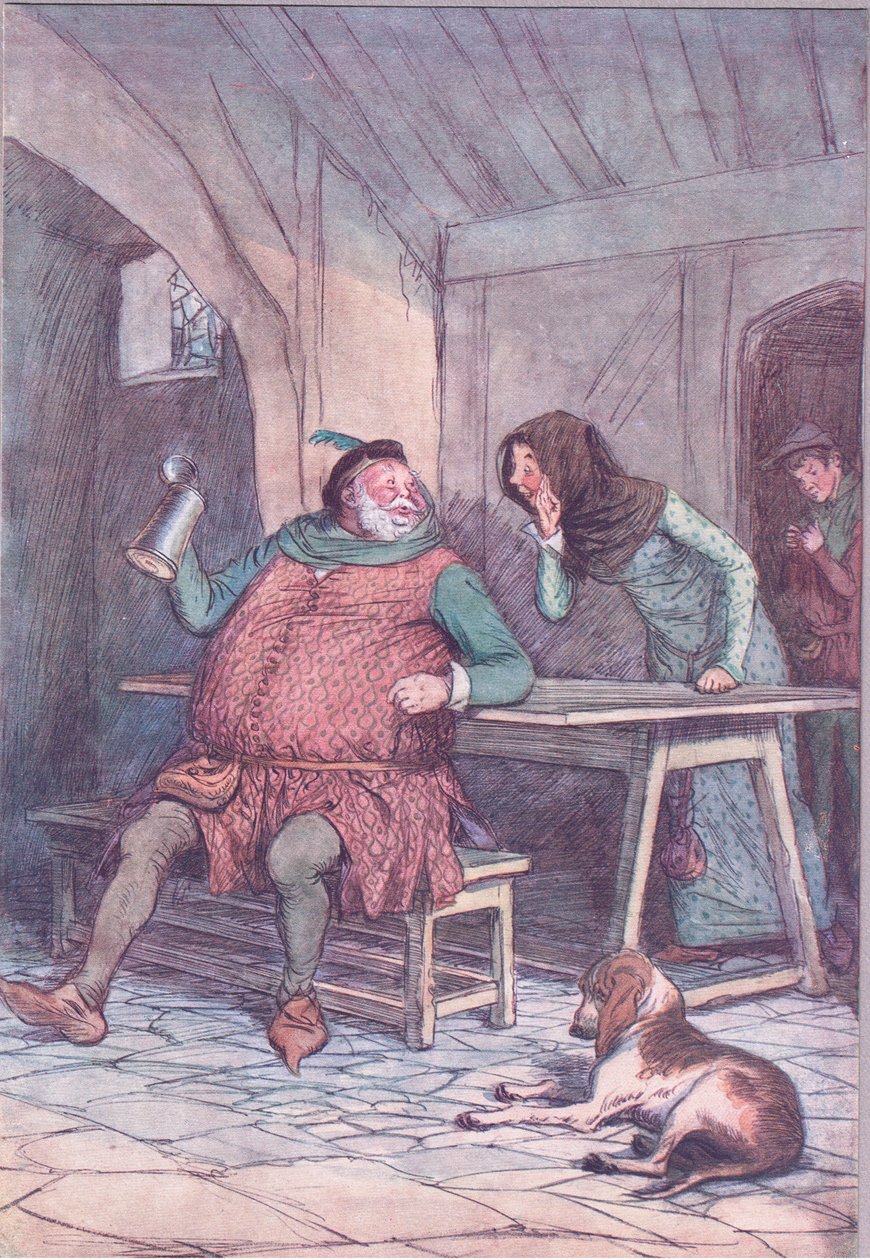 الزواج هو القصير والطويل منه ، التوضيح من The Merry Wives of Windsor ، 1910 بواسطة هيو طومسون
