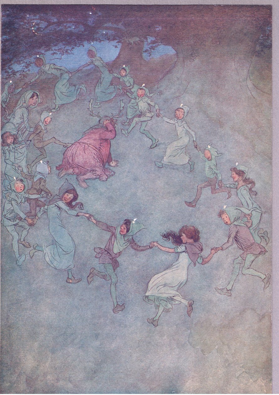 ثم دعهم جميعًا يحيطون به ، التوضيح من The Merry Wives of Windsor ، 1910 بواسطة هيو طومسون