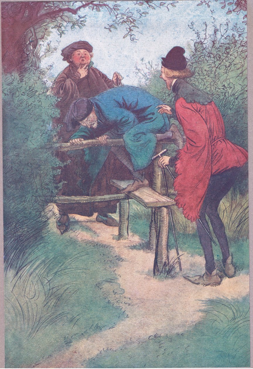 يأتي سيدي ، السيد Shallow وسيد آخر من Frogmore ، رسم توضيحي من The Merry Wives of Windsor ، 1910 بواسطة هيو طومسون