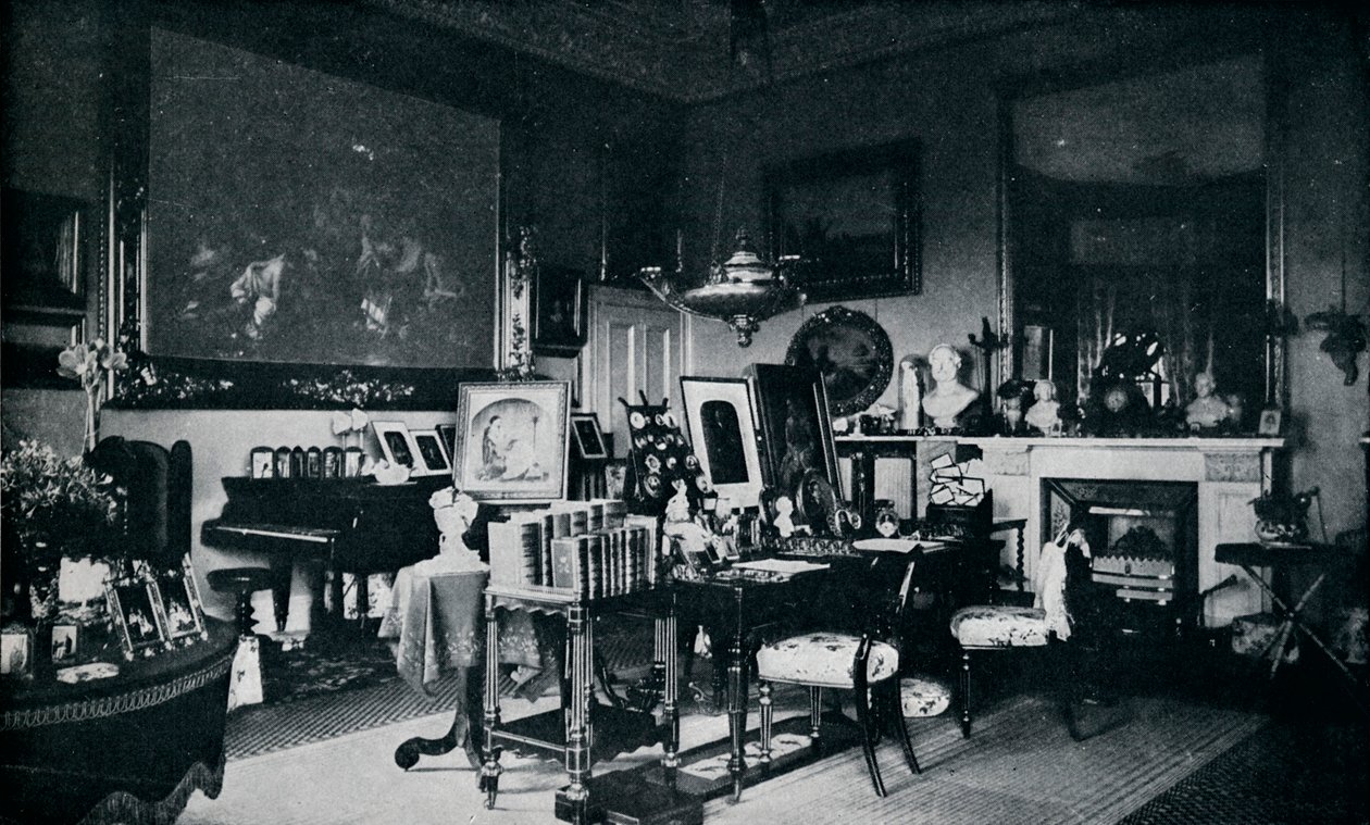 غرفة الجلوس الخاصة كوينز في أوزبورن ، c1899 ، 1901 بواسطة هيوز ومولينز