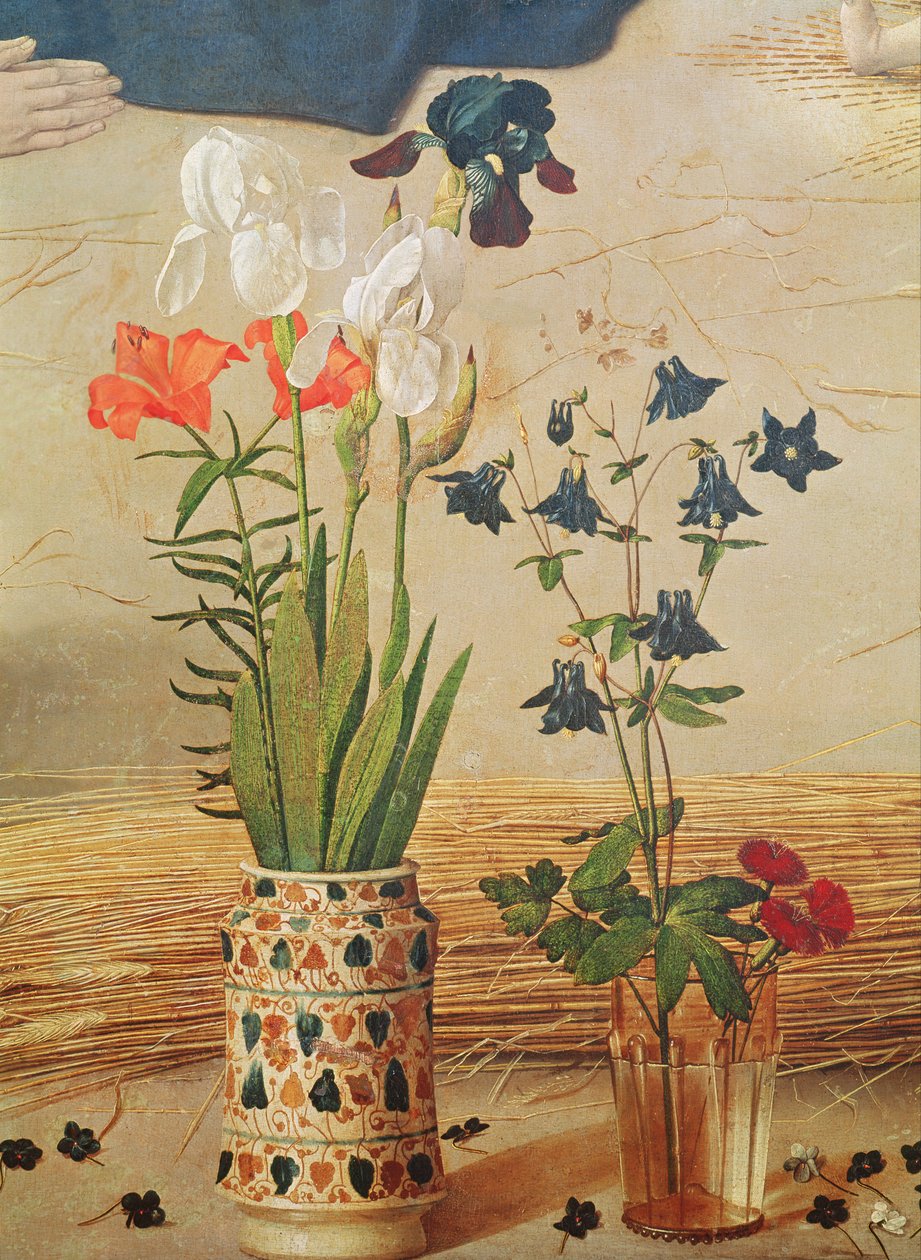 تفاصيل الزهرة ، من اللوحة المركزية في Portinari Altarpiece ، ج 1479 بواسطة هوغو فان دير جويس