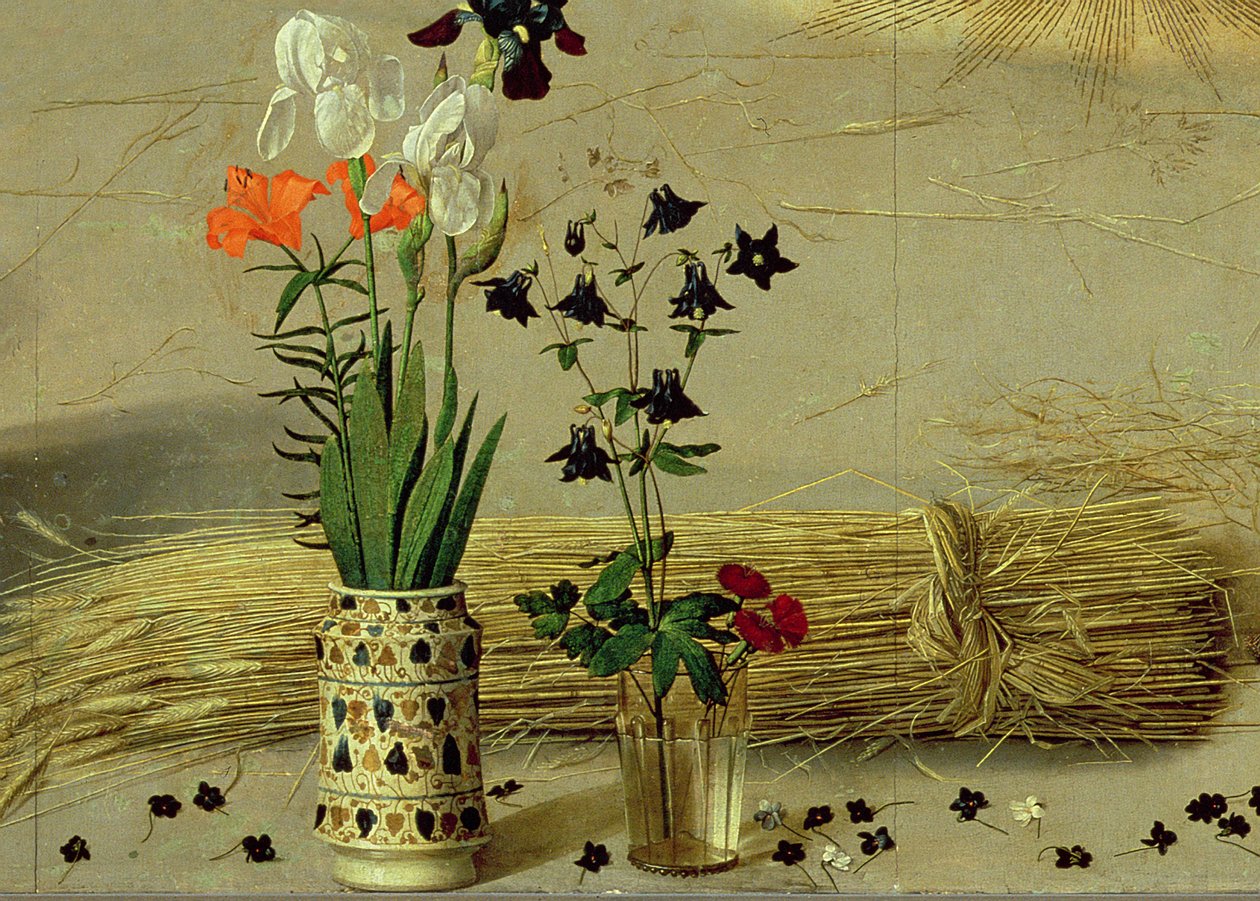 تفاصيل الزهرة ، من اللوحة المركزية من Portinari Altarpiece ، c.1479 (تفاصيل 9619) بواسطة هوغو فان دير جويس