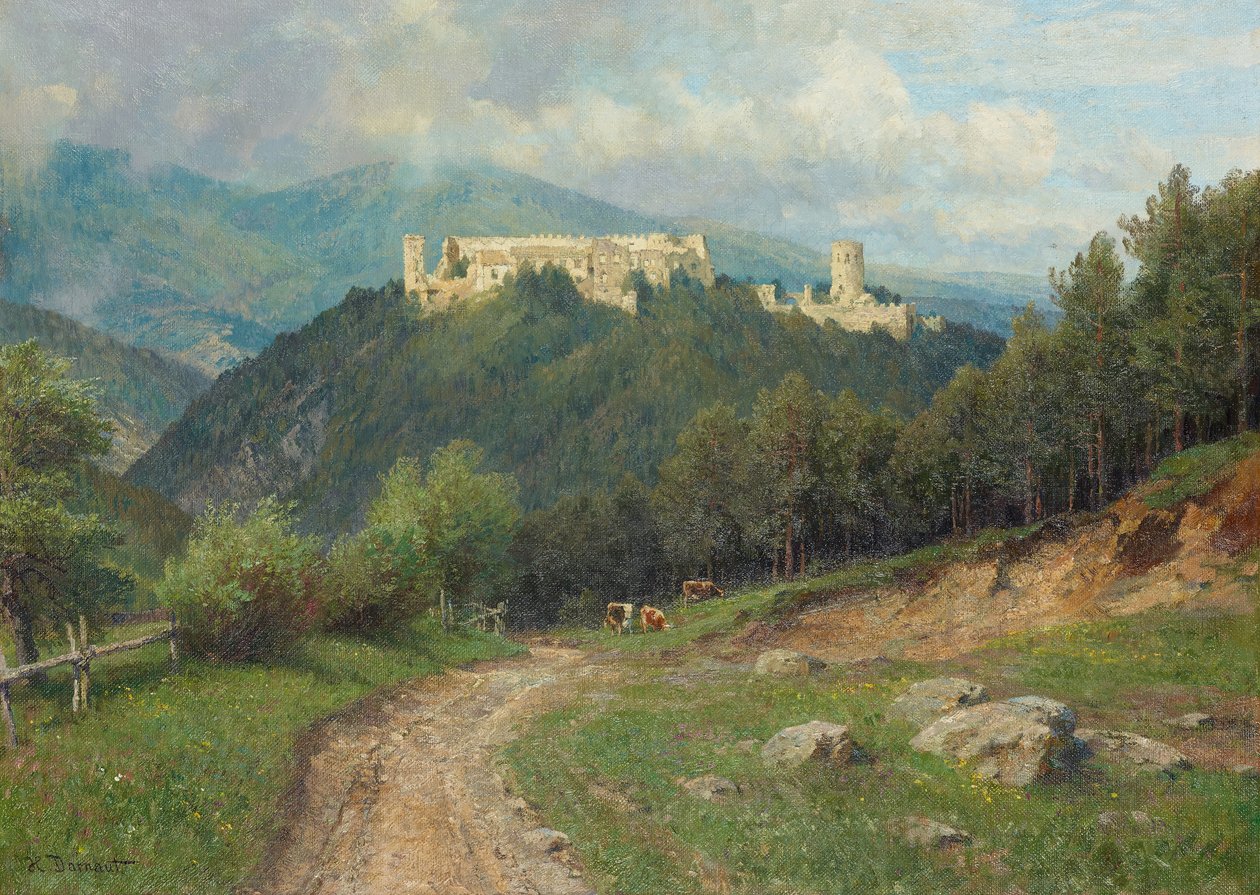 Die Ruine Starhemberg im Piestingtal بواسطة هوغو دارناوت