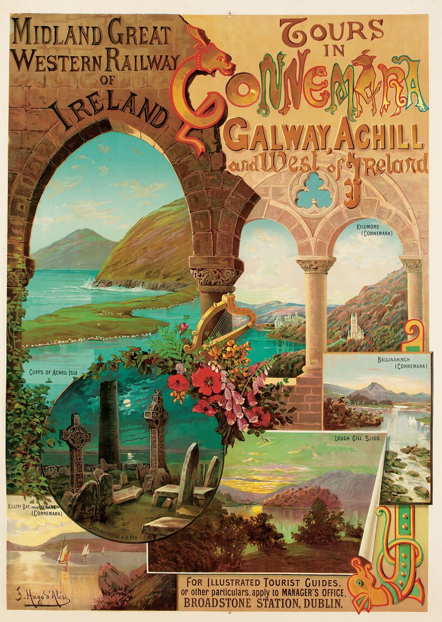 جولات في كونيمارا ، Midland Great Western Railway of Ireland بواسطة Hugo d Alesi