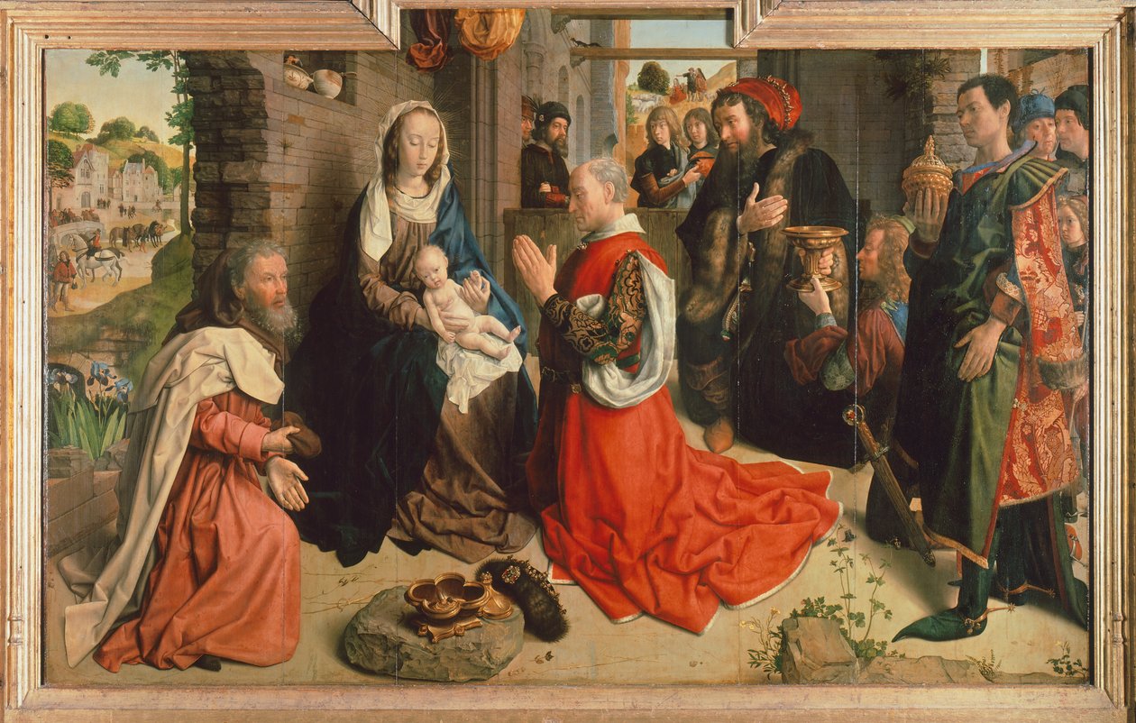 Adoration of the Magi, c.1470 (oil on panel) بواسطة هوغو فان دير جويس