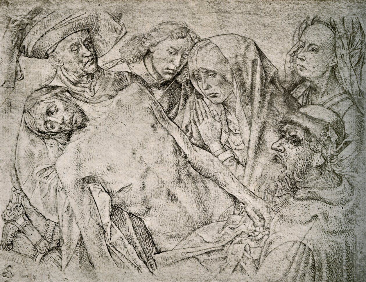 الرسم بعد الترسب من الصليب ، c1460-1480 ، 1908. بواسطة هوغو فان دير جويس
