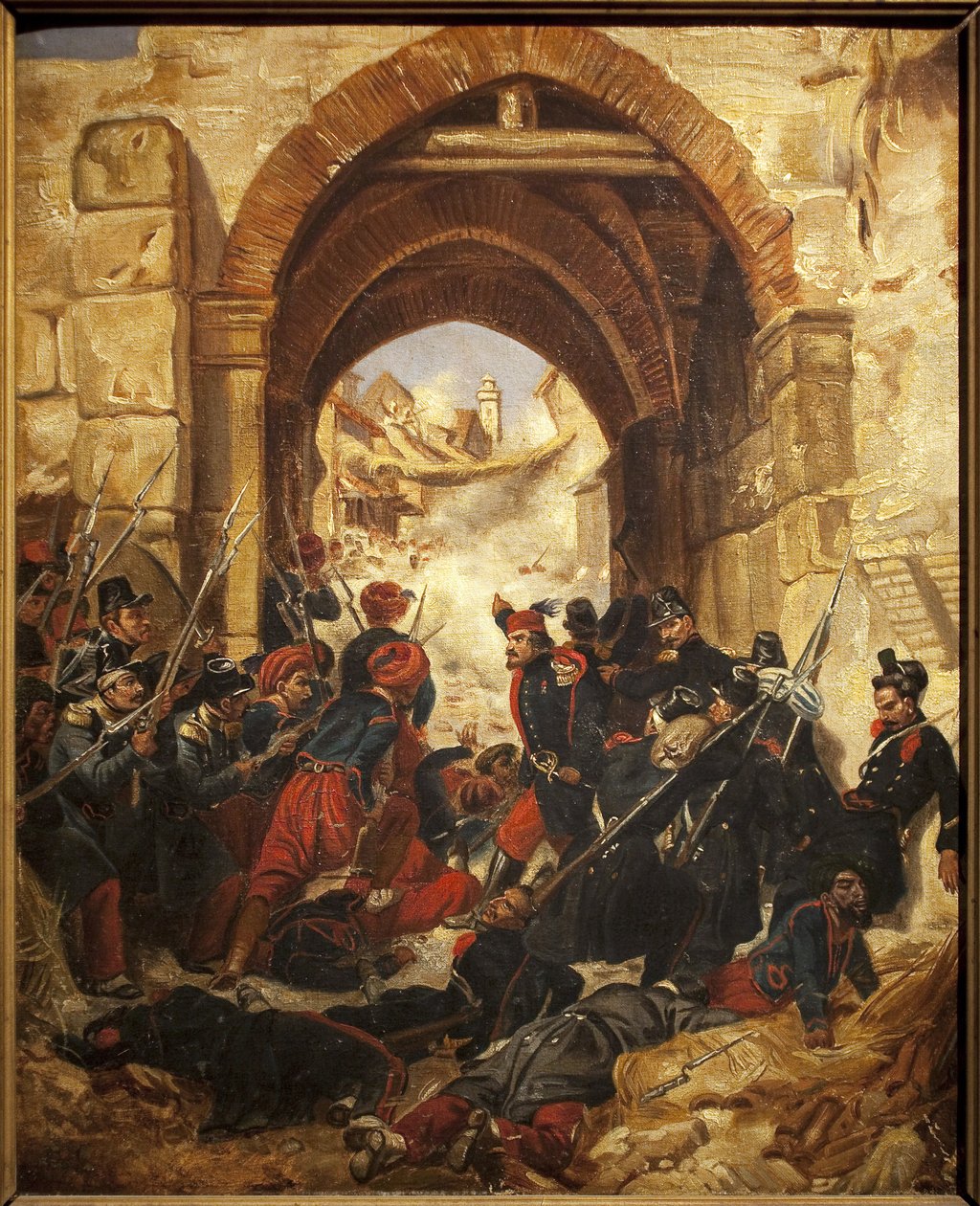 أخذ قصبة جزائرية (قصبة) - لوحة لهوج مارتن (1809-؟) زيت على قماش ، 40.5 × 33 سم - متحف الفنون الجميلة في ماكون بواسطة هيوز مارتن