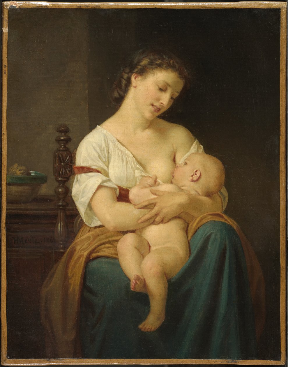 الأم والطفل ، c.1869 بواسطة هوغو ميرل