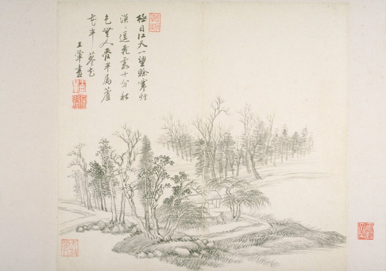 ألبوم After Old Masters And Poems (ألبوم (10 أوراق) ، حبر على ورق) بواسطة هوي وانغ